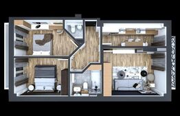 Apartament 3 camere nou, 77 mp, decomandat, in zona Pacurari 