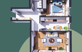 Apartament de 2 camere, 60mp, decomandat, zona Hlincea