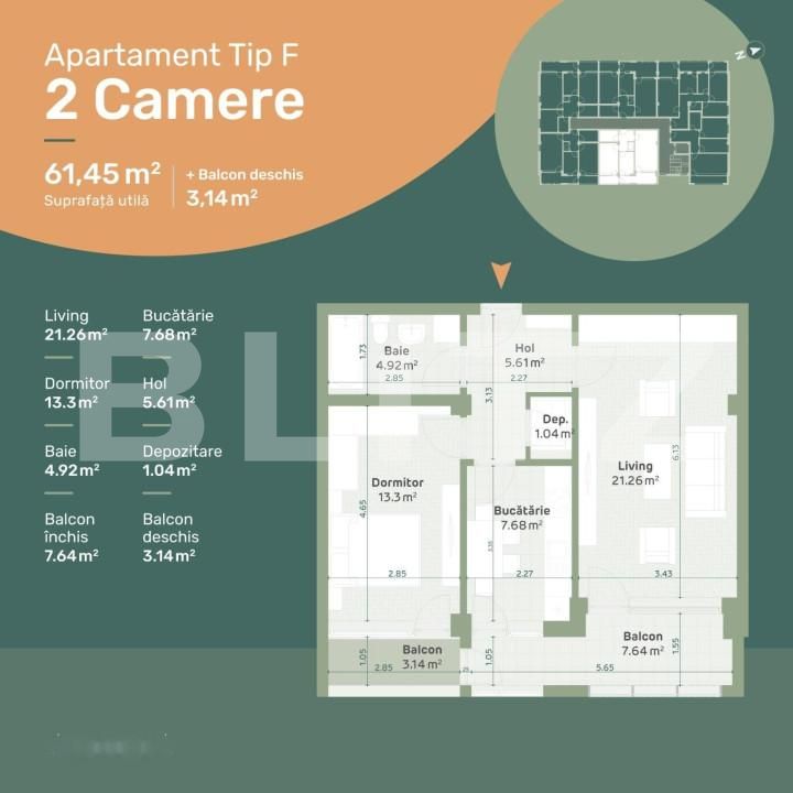 Apartament de vânzare 2 camere Hlincea - 150055AV | BLITZ Iași | Poza7