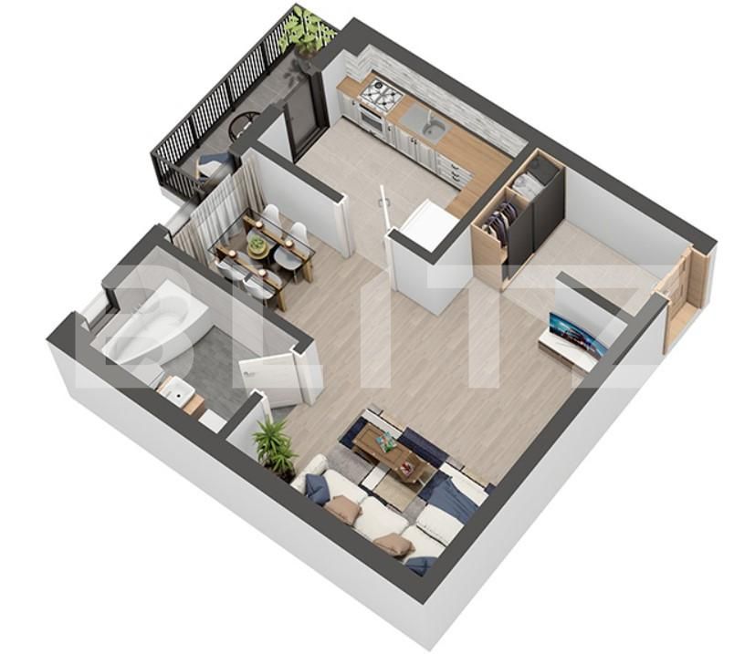 Garsonieră de vânzare Valea Lupului - 150073AV | BLITZ Iași | Poza1