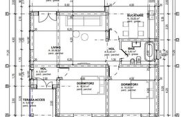 Casa 3 camere, 105 mp, teren 480 mp, canalizare, Holboca