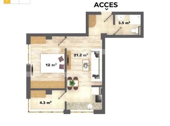 Apartament de vânzare 2 camere Valea Adanca - 151105AV | BLITZ Iași | Poza6