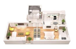 Apartament 2 camere 62 mp, etaj intermediar, Frumoasa