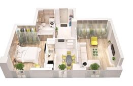 Apartament 2 camere 56 mp , etaj intermediar, Frumoasa