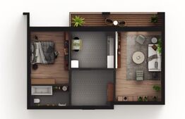 Apartament de 2 camere, decomandat, etaj intermediar, Visani