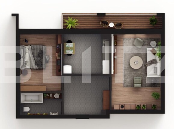 Apartament de vânzare 2 camere Visani - 153654AV | BLITZ Iași | Poza3