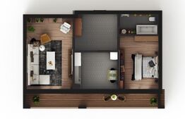Apartament de 2 camere, decomandat, etaj intermediar, zona Visani