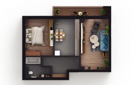 Apartament de 2 camere, decomandat, etaj intermediar, VIsani