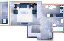 Apartament de 1 camera, 46.35mp, zona Copou