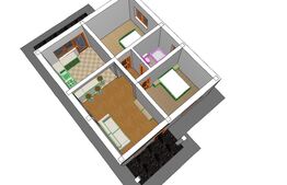 Casa individuala 3 camere, 73mp utili, teren 580mp Visan Iasi