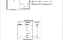 Apartament de 3 camere, decomandat, etaj 1, Nicolina 2