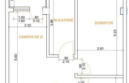 Apartament cu 2 camere decomandat, 46 mp, zona Bucium