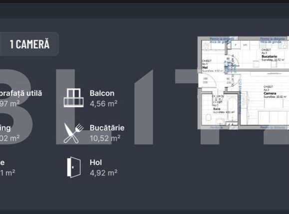 Garsonieră de vânzare Tatarasi - 167815AV | BLITZ Iași | Poza2