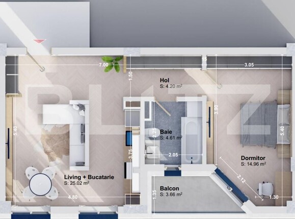 Apartament de vânzare 2 camere Rediu - 168329AV | BLITZ Iași | Poza1