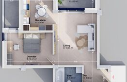 Apartament de lux cu 2 camere, 57,03 mp, zona Rediu