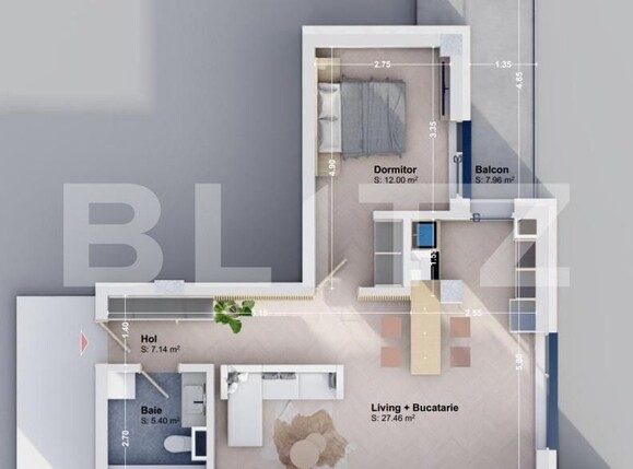 Apartament de vânzare 2 camere Rediu - 168465AV | BLITZ Iași | Poza1