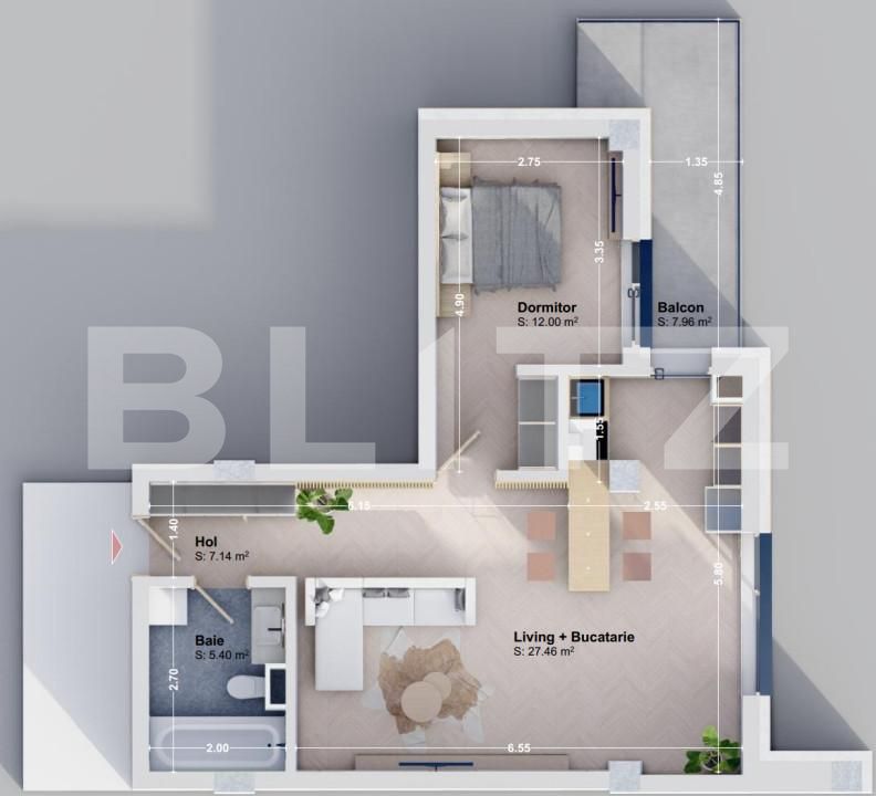 Apartament de vânzare 2 camere Rediu - 168465AV | BLITZ Iași | Poza1
