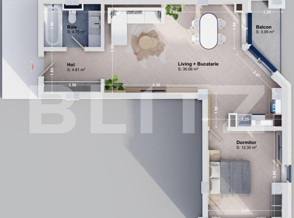 Apartament de vânzare 2 camere Rediu - 168466AV | BLITZ Iași | Poza1