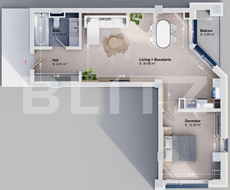 Apartament de vânzare 2 camere Rediu - 168466AV | BLITZ Iași | Poza1