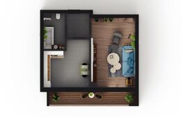 Apartament de 1 camera decomandat, etaj intermediar, zona Visan