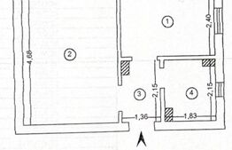 Apartament 1 camera, 36 mp, zona gara 