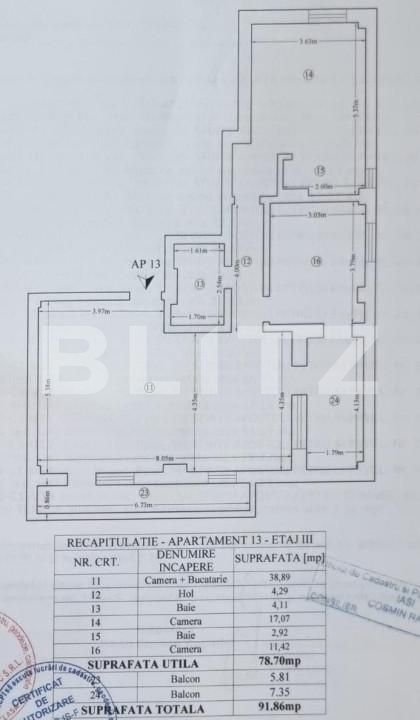 Apartament de închiriat 3 camere Bucium - 178775AI | BLITZ Iași | Poza15