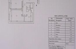 Apartament de vanzare 3 camere, 62.70 mp  Valea Adanca