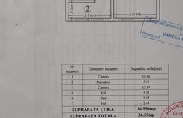 Apartament 2 camere, 36.55 mp, zona Tătărași