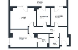 Apartament de 3 camere, 2 bai, 84.01,  zona Tatarasi