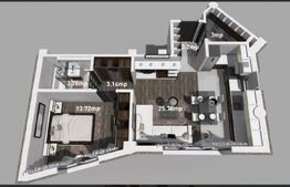 Apartament 2 camere, 53 mp, zona Bucium Aleea Domenii