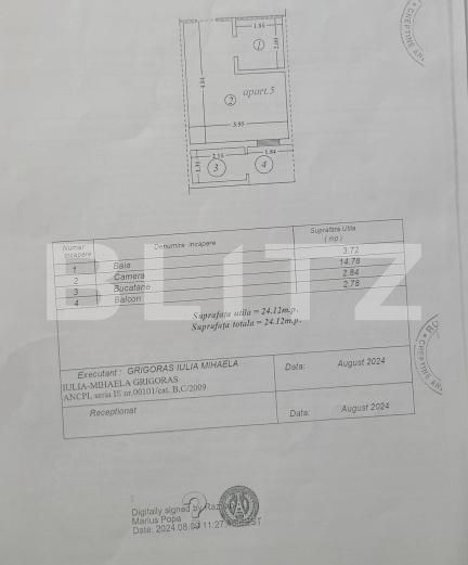 Garsonieră de vânzare Ciurea - 188073AV | BLITZ Iași | Poza7