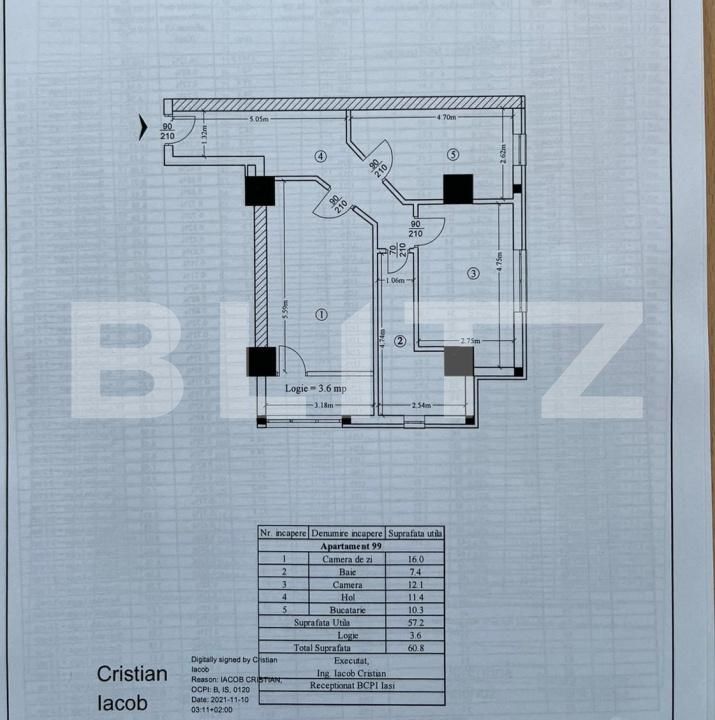 Apartament de vânzare 2 camere Lunca Cetatuii - 190390AV | BLITZ Iași | Poza21
