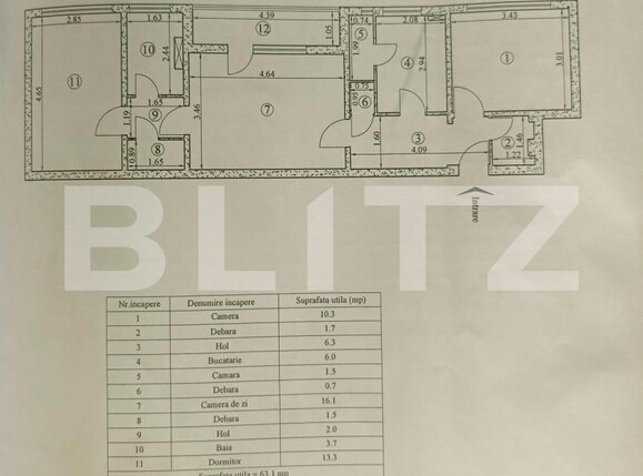 Apartament de vânzare 3 camere Tatarasi - 190456AV | BLITZ Iași | Poza1