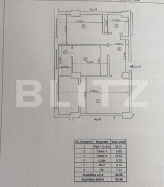 Apartament de vânzare 3 camere Rediu - 196006AV | BLITZ Iași | Poza2