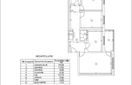 Apartament 3 camere decomandat, 72 mp, 2 bai, zona Frumoasa-Nicolina