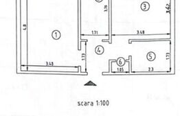 Apartament 2 camere, 53 mp, decomandat, zona Piata NIcolina
