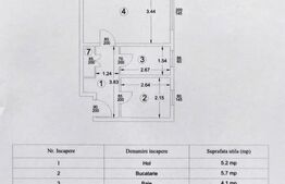 Apartament 2 camere, etaj 1, 50 mp, zona Tudor Vladimirescu