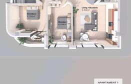 Apartament 3 camera, 74.50 mp, zona Pacurari - Rediu 
