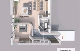Apartament 2 camera, 67.29 mp, zona Pacurari - Rediu