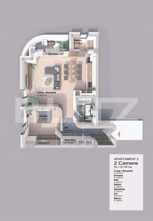 Apartament de vânzare 2 camere Nord-Vest - 198484AV | BLITZ Iași | Poza14