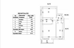 Apartament 2 camere, 61.20 mp - Zona Visan