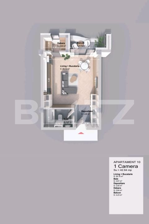 Garsonieră de vânzare Pacurari - 198544AV | BLITZ Iași | Poza2