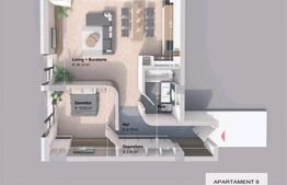 Apartament 2 camera, 67.29 mp, zona Pacurari - Rediu 