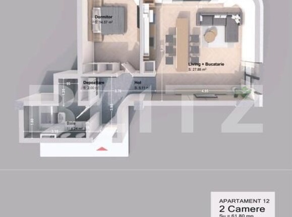 Apartament de vânzare 2 camere Nord-Vest - 198547AV | BLITZ Iași | Poza2