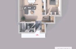 Apartament 2 camera, 54 mp, zona Pacurari 