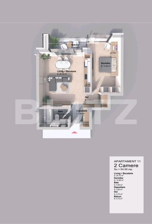 Apartament de vânzare 2 camere Pacurari - 198548AV | BLITZ Iași | Poza2