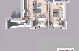 Apartament 2 camera, 53.61 mp, zona Pacurari
