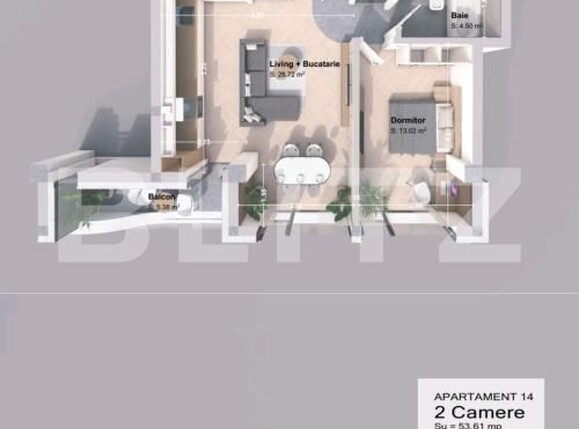 Apartament de vânzare 2 camere Pacurari - 198551AV | BLITZ Iași | Poza1