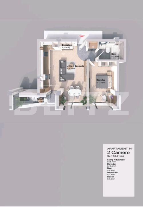 Apartament de vânzare 2 camere Pacurari - 198551AV | BLITZ Iași | Poza9
