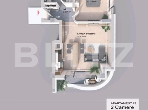 Apartament de vânzare 2 camere Pacurari - 198552AV | BLITZ Iași | Poza1